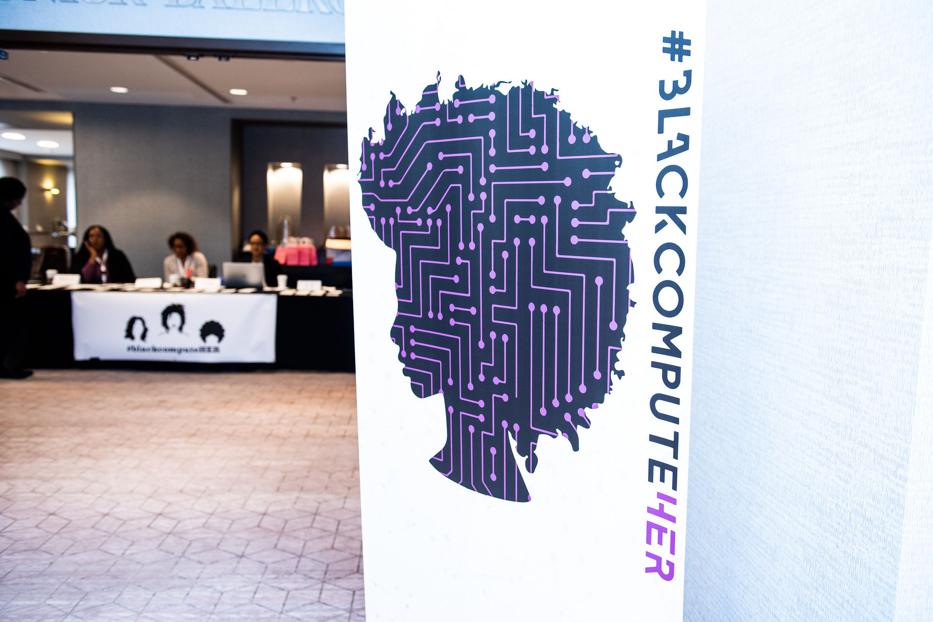 Women leaders in tech at registration